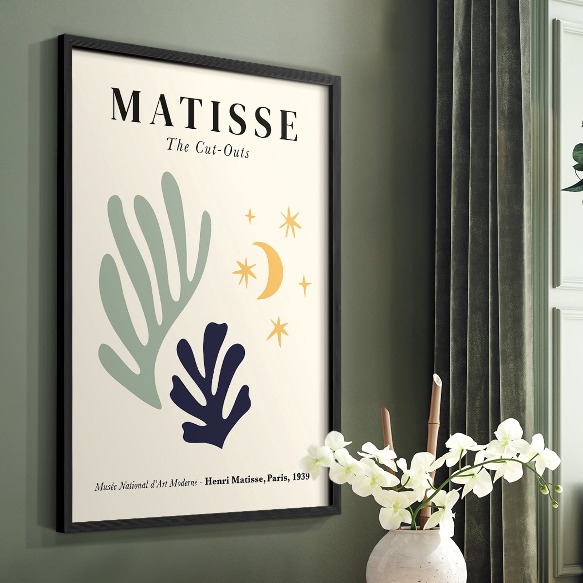 Matisse CCCLXIX in Black Solid Wood 16 x 20 Framed Print