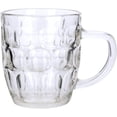 thumbnail image 2 of Jarra de cerveza con hoyuelos de estilo alemán, diseño clásico con vidrio transparente y asa grande, ideal para servir porciones generosas de cervezas lager u otras cervezas, 18 oz, sin plomo, apta, 2 of 5