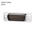thumbnail image 2 of Conector D-sub macho de 26 pines, 3 filas, tipo soldadura, negro, 8 piezas, 2 of 3