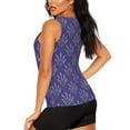 thumbnail image 3 of Bixox Women's Lavender Flowers Printed Sleeveless Fitness Workout Running Quick-Dry Tank Top, 3 of 7