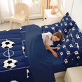 thumbnail image 5 of Erosebridal Ball Sport Games 7 Pieces Bedding Comforter Set,Football Soccer Court Full Bedding Set For Kids Boys,Reversible Navy, 5 of 7