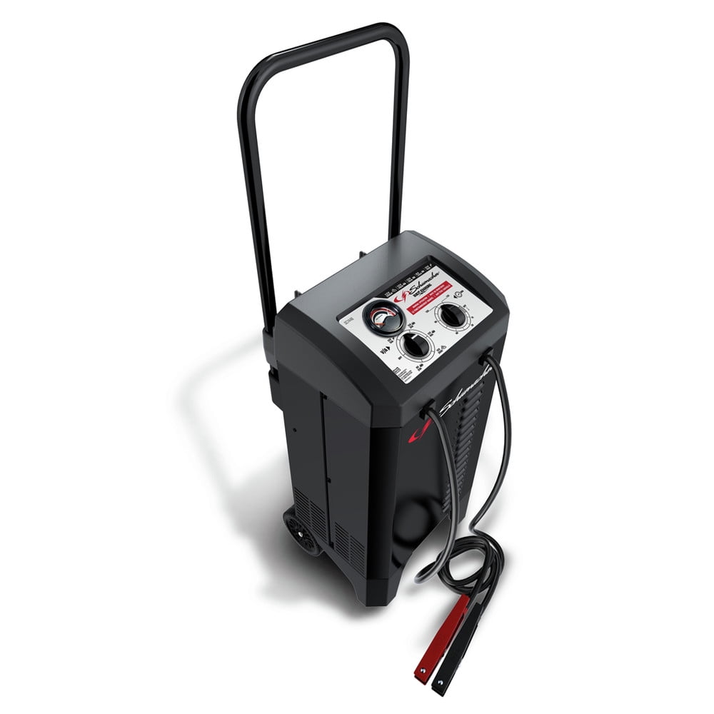 Schumacher Electric Wheeled Manual 10A Car Battery Charger and 200A Engine Starter, 40A Boost, 6V/12V Sport, Auto, and Marine Batteries, SC1446
