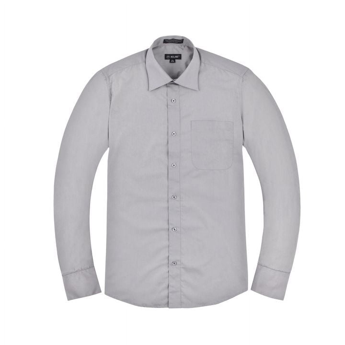 Milani Poly-Cotton Men's Classic Fit Dress Shirt with Left chest Pocket