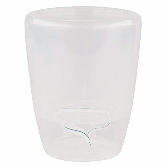 Santino 4.9 Inch ORCHIDEA Self Watering Pots for Orchids in Transparent - Decorative Wicking Planter with w/Great Aerification, Drainage and Water Level Indicator