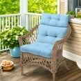 thumbnail image 2 of INTER HUT 46 x 22 in Patio High Back Cushions (Set of 2), Adirondack Rocking Chair Cushions Rocking Chair Cushion with Ties, Light Blue, 2 of 9