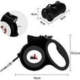 thumbnail image 5 of Retractable Dog Leash with Light 15 Poop Bags, Dispenser 16ft Extendable Dog Walking Leash for Small Dogs up to 55 lbs, Non-Slip Handle - Black, 5 of 6