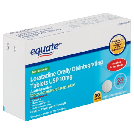 disintegrating loratadine orally tablets count mg equate usp drowsy non