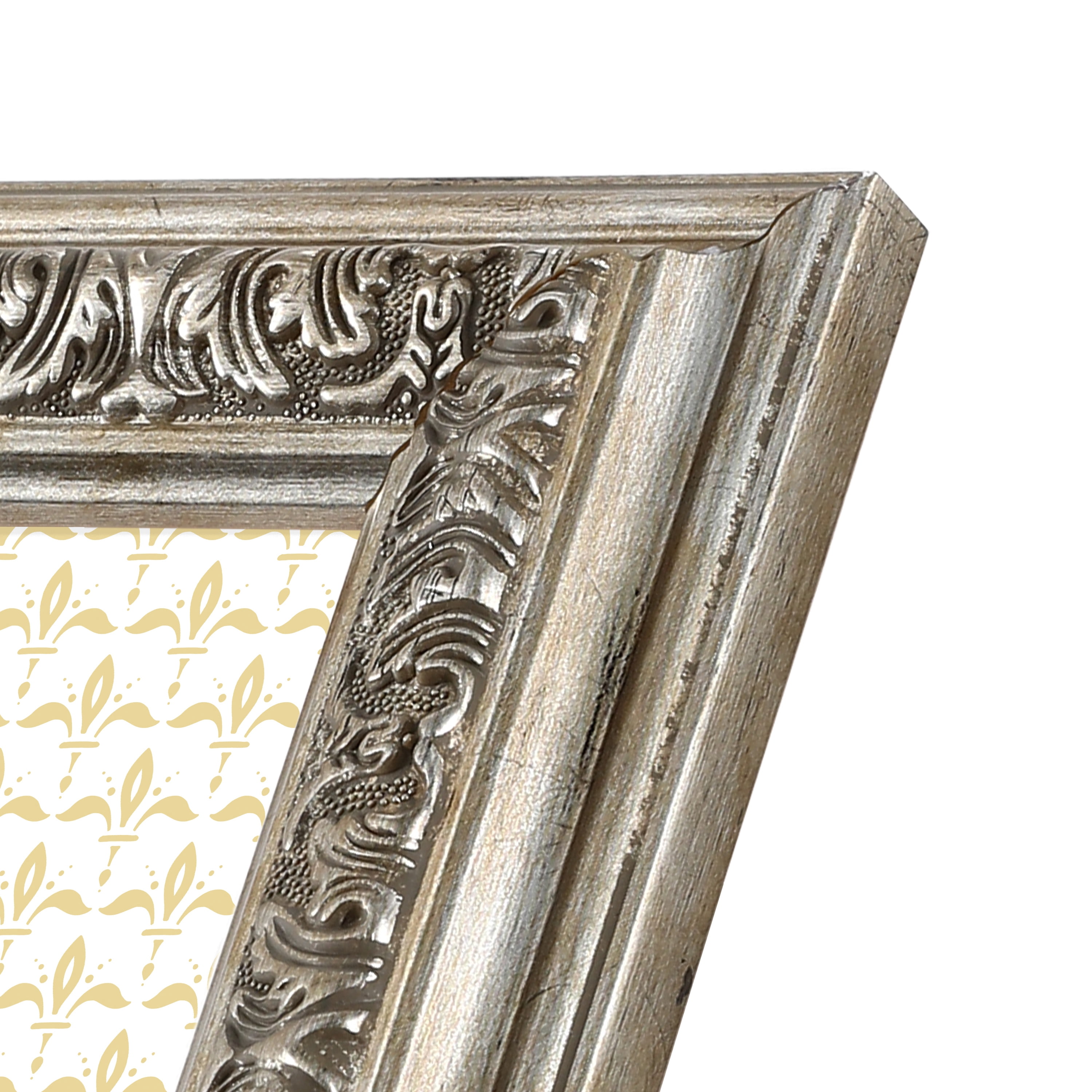 5x7 Picture Frame - Silver Vintage Frames for Tabletop or Wall Hanging
