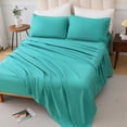 thumbnail image 2 of 4 Piece Queen Bed Set Cotton Blend Skin Friendly Breathable Bedding with Sheet Pillowcase, 2 of 6