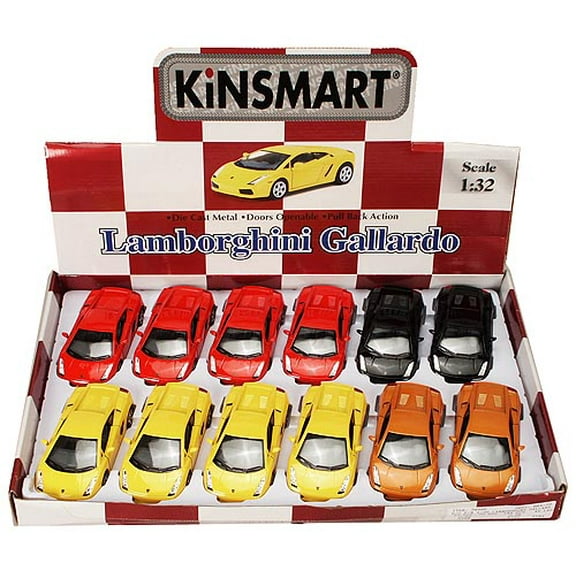 Lamborghini Gallardo Sports Car Diecast Car Package - Box of 12 1/32 scale Diecast Model Cars, Assorted Colors