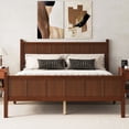 thumbnail image 2 of MODERNLUXE Queen Size Platform Bed with Headboard & Footboard,Solid Wood Bed Frame with Under Bed Storage for Adults Guests, Easy Assembly, Dark Walnut, 2 of 8