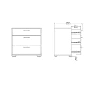 Tvilum Sofia Jackson Hickory 3 Drawer Chest