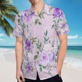 thumbnail image 5 of High Quality Hawaiian Shirts for Men Short Sleeve Aloha Beach Shirt Floral Summer Casual Button Down Shirts Blouses USQYHW, 5 of 7