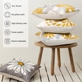 thumbnail image 3 of Yellow Decorative Throw Pillow Covers 18x18 Set of 4, Yellow and Gray Modern Daisy Floral Pillows Linen Pillow Covers for Couch Sofa Living Room, 3 of 6