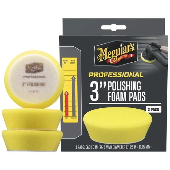 Meguiars M3PFP3 Meguiar's Professional 3" Polishing Foam Pads *3-pack