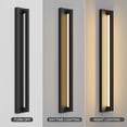 thumbnail image 6 of 35 Inch Long Aluminum Modern LED Outdoor Wall Lights 2900K, Slim Linear Black Exterior Lighting Fixtures Wall Mount IP65 Waterproof Outside Sconce Light for House Garage Front Porch Patio, 6 of 8