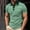 (Casual 165)Green, variant on DayScoop Plus Size T-Shirt for Men Solid Color T Shirt Summer Short Sleeve Casual Fashion Buttons Striped Dry Sporty Breathable Turndown Collar Tops