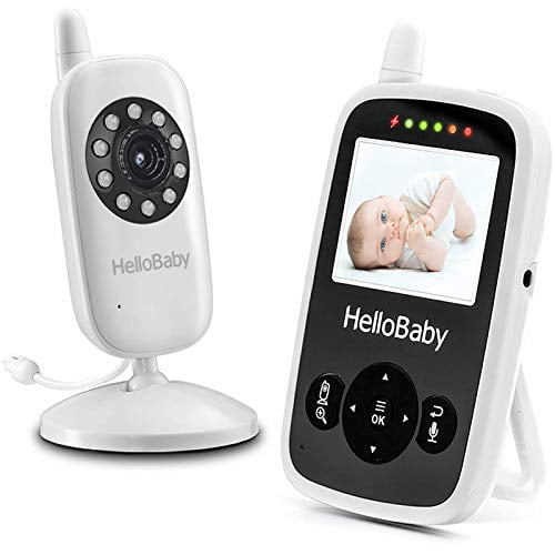 Hellobaby Video Baby Monitor With Camera And Audio Infrared Night Vision Two Way Talk Room Temperature Lullabies Long Range And High Capacity Battery Walmart Com
