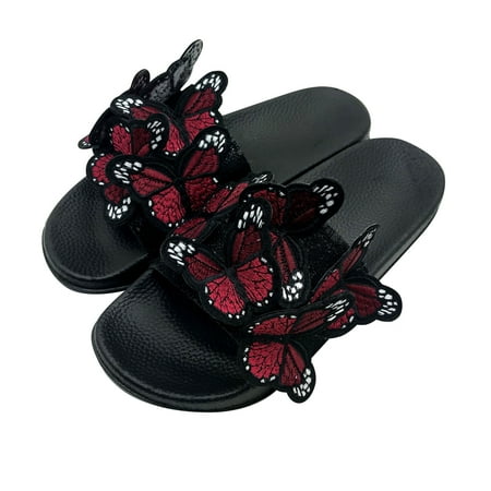 

Fanxing Sandals for Women With Arch Support Dressy Summer Open Toe Classic One Strap Platform Sandals Cute Butterfly Boho Sandals