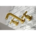 thumbnail image 4 of Kingston Brass KS8127ZX Millennium 2-Handle Wall Mount Bathroom Faucet, Brushed Brass, 4 of 5