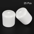 thumbnail image 2 of 25pcs Rubber End Caps 26mm ID Vinyl Round End Cap Cover Screw Thread Protectors White, 2 of 4