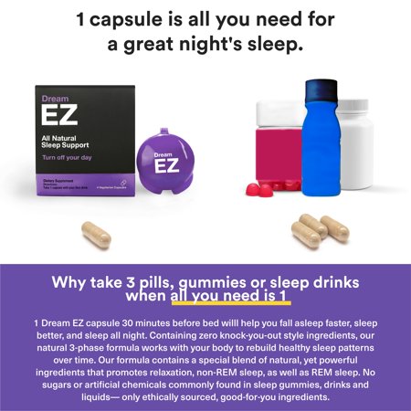 Dream EZ Melatonin 10mg Extra Strength, Sleep Vitamin ...