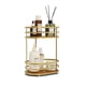 thumbnail image 1 of Estante Organizador De Baño Acento de Mueble Almacenamiento Para Baño 2 Niveles Con Madera Dorado, 1 of 10