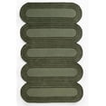 thumbnail image 3 of Artcore Hand Tufted Wool Oblong Scalloped Area Rug for High Traffic (Green, 7x10), 3 of 4
