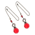 thumbnail image 4 of UPGRATOR 2Pcs Classic Round Red Crystal Ball Light Pendant for Workshop Lamp Decor and Ceiling Fan, 4 of 8