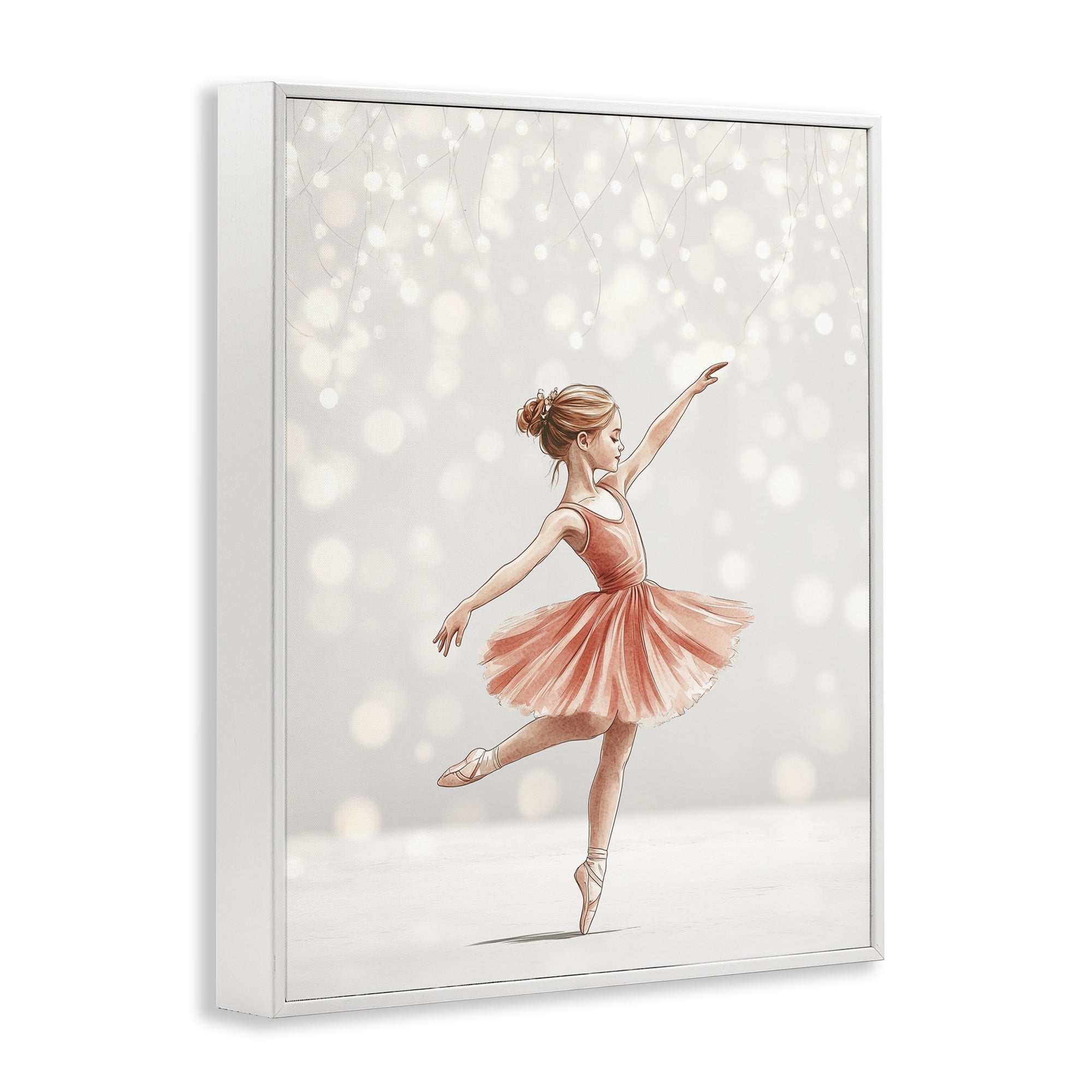 Stupell Industries Dancing In The Light White Framed Giclee Art, design by Christine Simpson Art