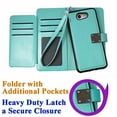 thumbnail image 4 of Value Pack + for Samsung J3 2017 Emerge J3 Prime Case Phone Case Tortilla Wallet Detachable Bumper Mag Mount Ready Extra Pocket Purse Cover Teal, 4 of 4