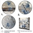 thumbnail image 3 of Designart "Antique Floral Window Charm in White and Blue" Farm Framed Wall Art Decor - Country White Farm Windows Living Room Framed Canvas Art, 3 of 6