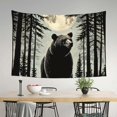 thumbnail image 3 of ZFLMY Bear Forest Full Moon Tapestry Home Decor for Wall Hanging, Bedroom, Living Room - 100% Polyester 60x40in, 3 of 7