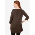 thumbnail image 2 of Woman Within Plus Size Perfect Three-Quarter-Sleeve Scoopneck Tunic, 2 of 6
