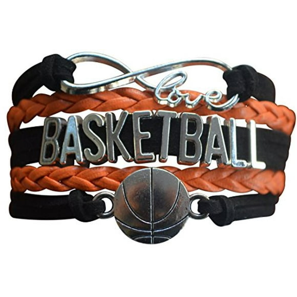 Bracelet Breloque de Basket-Ball - Infinity Amour Bracelet à Breloques Réglables avec Charme de Basket-Ball pour les Joueuses de Basket-Ball