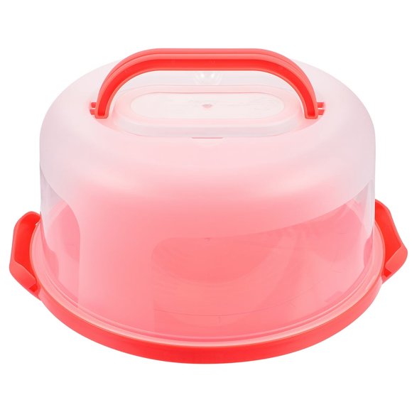 DEBGFS Cake Carrier Box Holder Portable Lid Stand Plastic Storage Keeper Handle Cover Plate Container Packing Cakes Pies Muffin