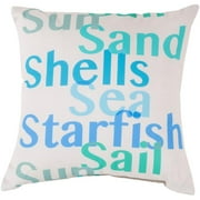 Surya Rain 26 x 26 x 5 in. Throw Pillow - Blue - Large