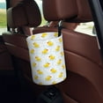 thumbnail image 5 of Zufioo Yellow Rubber Duck Print Car Trash Can, Car Accessories Trash Can with Velcro Webbing, Suitable for Various Car Models, 5 of 7