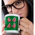 thumbnail image 2 of 3drose, Funny Festive Pigs in Blankets Christmas Pun 5, 11oz Two-tone Black Mug, 2 of 6