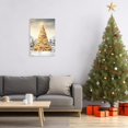 thumbnail image 4 of ZHONGYUTONG Christmas Tree Canvas Wall Art Snow Pine Tree Pictures Winter Scenes Painting Poster for Xmas Festive Home Decor Framed (16.00" x 24.00"), 4 of 5