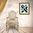 thumbnail image 3 of Popp, Grace 26x32 Gold Ornate Wood Framed with Double Matting Museum Art Print Titled - Watercolor Weave II, 3 of 4