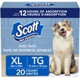 thumbnail image 1 of Scott Pet Guard Dog Pads - Dog Training Pee Pads for Puppies, Medium & Large Dogs - Up to 12 Hour Absorbent odour Control - Easily Disposable Dog Pee Pads - Size XL - 30" x 36" - 20 pack, 1 of 4
