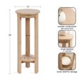 thumbnail image 5 of Kate and Laurel Foxford Modern Tiered Round Drink Table, 12 x 12 x 30, Light Natural, Transitional Two-Tier Circle Plant Stand for Use as Living Room Pedestal Table or Small Bedroom Nightstand, 5 of 9
