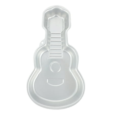 

1Pc Portable European Style Aluminum Alloy Guitar Exterior Cake Model (Silver)