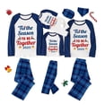 thumbnail image 1 of Pijamas familiares a juego de Navidad, conjunto de pijamas a cuadros azules, temporada de Feliz Navidad, diseño exclusivo, 2023, 1 of 3