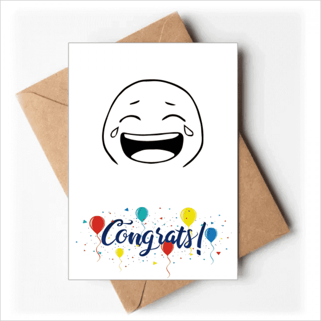 Laugh Cry Happy Face Cartoon Wedding Cards Congratulations Greeting Envelopes