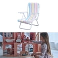 thumbnail image 1 of Silla de Playa en Miniatura, Dora de Casa de Muñecas Con Marco de Hierro Realista, Escala 1/12, Adecuada para Adultos, Niños y Bebés, Modelo de Silla En Miniatura, decora, 1 of 7