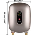 thumbnail image 2 of Mini Electric Tankless Instant Hot Water Heater with LCD Display 110V(Gold), 2 of 6