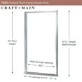 thumbnail image 3 of Craft + Main Tdsw3365-Cl Tides 65" High X 33" Wide Hinged Framed Shower Door - Silver, 3 of 7
