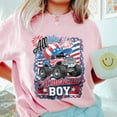 thumbnail image 3 of All American Boy Monster Truck T-Shirt – Red White Blue Fireworks USA Flag Tee – Patriotic 4th of July Shirt for Kids, Boys, Toddlers & Young American Boys, 3 of 7